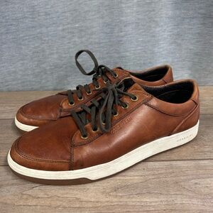 Cole Haan Men's Tan/Brown Leather Lace-Up Sneakers